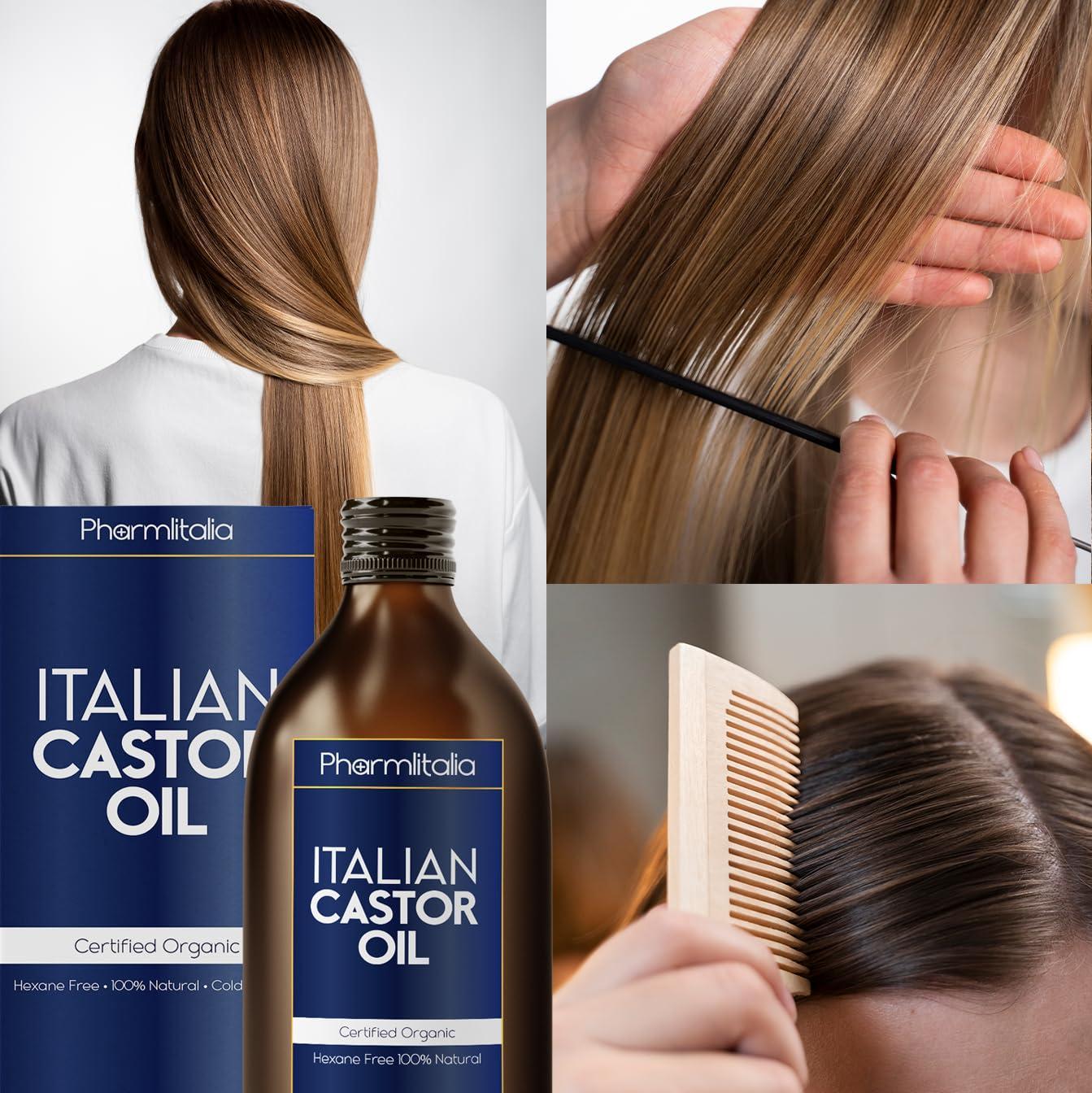 Cold Pressed Organic Castor Oil Hexane Free   500ml Pure Castor Oil for Hair Growth Eyelashes Skin Care and Nails   Promotes Growth Strengthens & Conditions   100% Organic Golden Castor Oil
