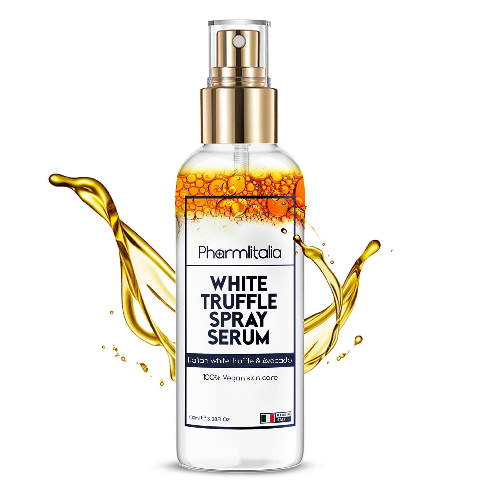 Italian White Truffle Spray Serum   Vegan Skin Care   Face Mist Hydrating Spray with Avocado & White Truffles   Face Serum for Radiant Skin   3.38 Fl Oz