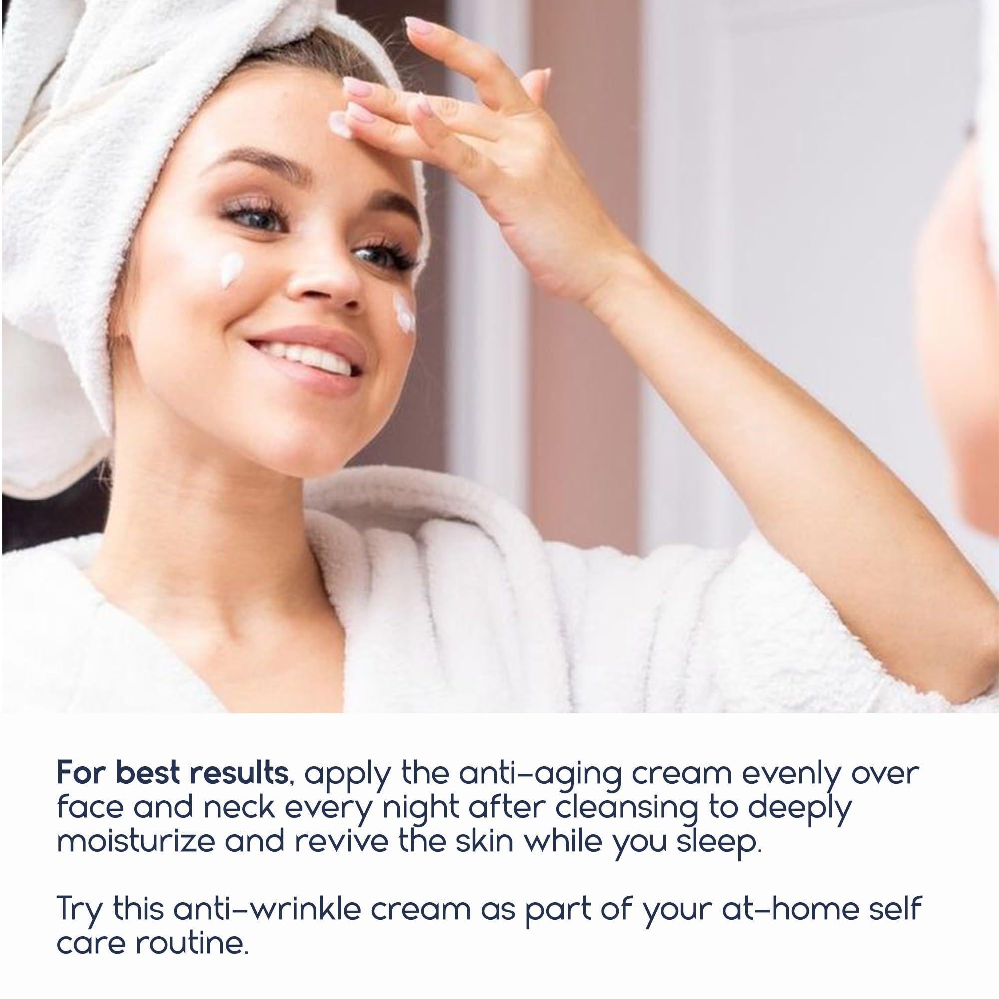 Night Cream for Women Anti aging Retinol Night Cream for Face Wrinkle Cream for Women Overnight Collagen Repair   Hyaluronic Acid Face Moisturiser with Niacinamide Peptides   Made in Italy
