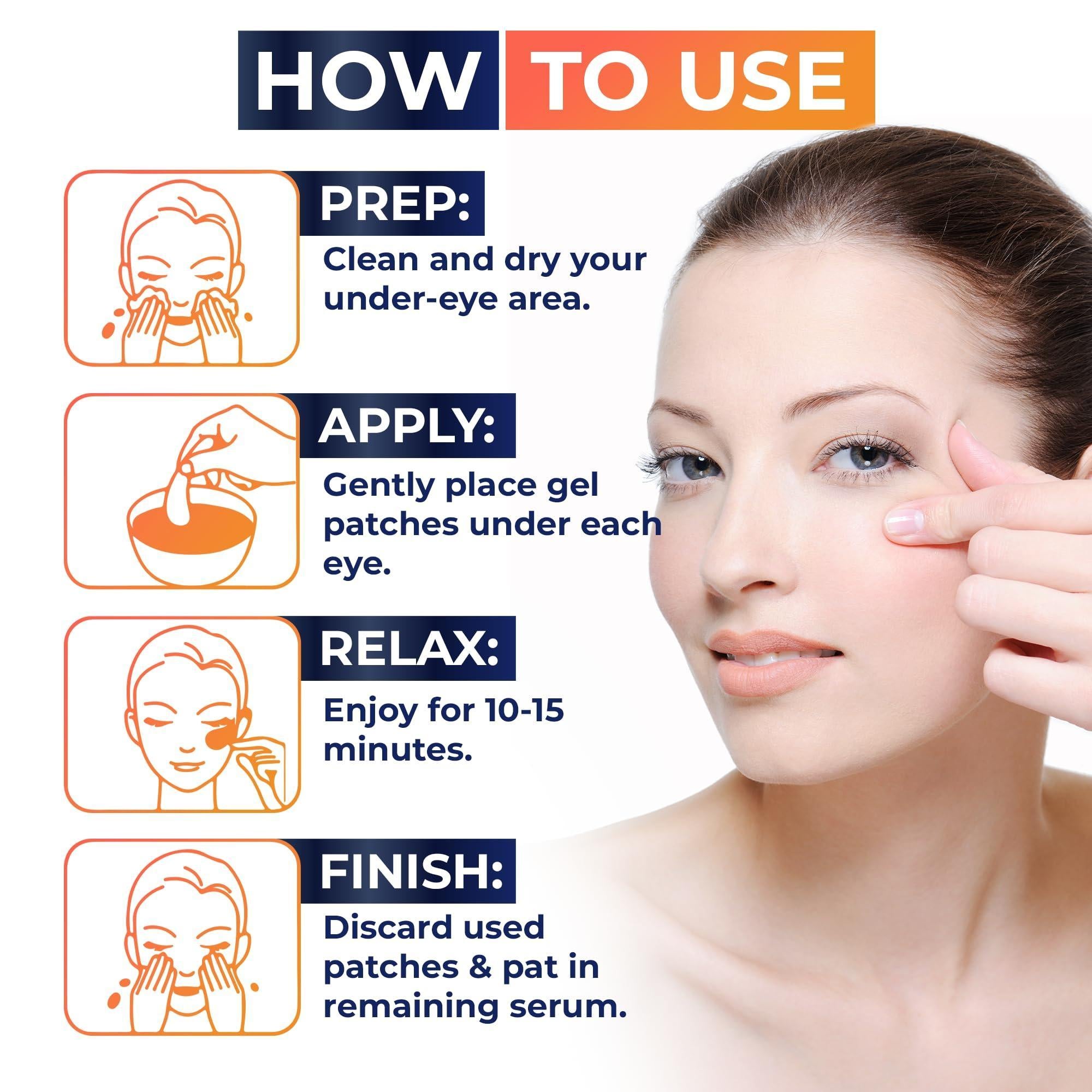 Under Eye Patches For Puffy Eyes And Dark Circles   30 Pair Eye Masks Anti Aging Collagen Hyaluronic Acid  Under Eye Mask for Removing Dark Circles Puffiness & Wrinkles Refresh Your Skin