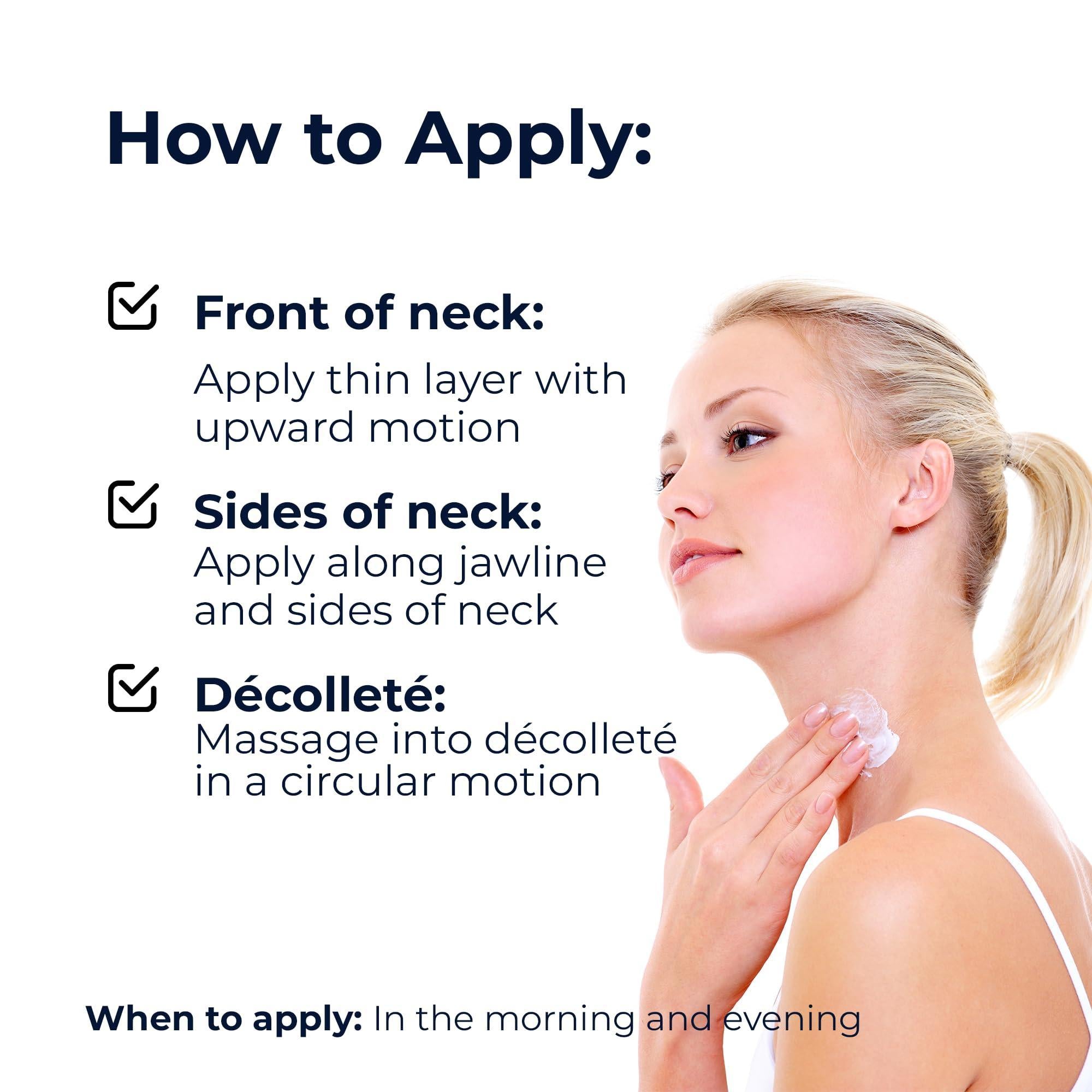 Neck Firming and Tightening Cream with Collagen & Hyaluronic Acid   Anti aging Neck Cream for Lifting and Wrinkles for an Even Skin Tone   Neck Firming Cream   Best for Tightening Sagging Skin