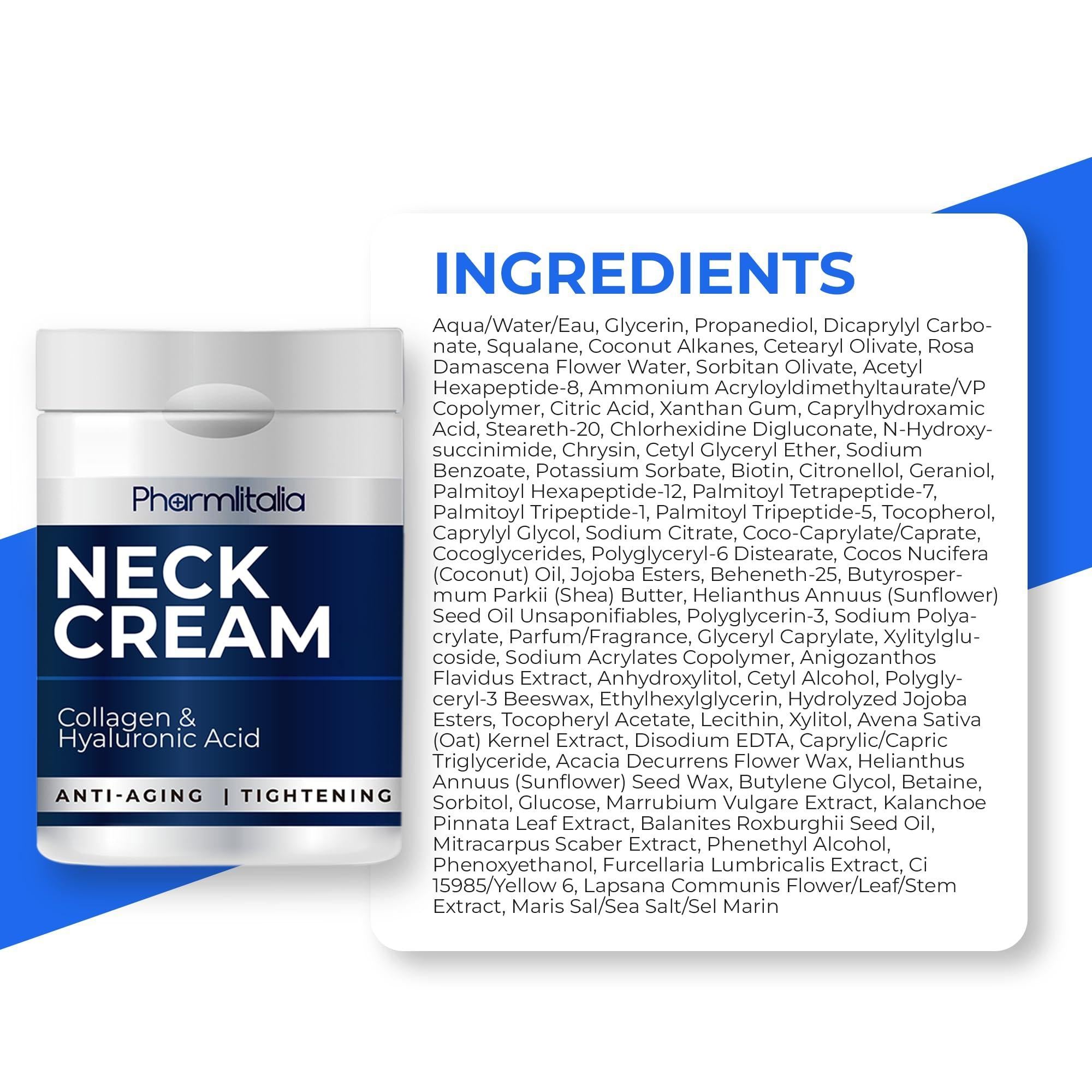 Neck Firming and Tightening Cream with Collagen & Hyaluronic Acid   Anti aging Neck Cream for Lifting and Wrinkles for an Even Skin Tone   Neck Firming Cream   Best for Tightening Sagging Skin