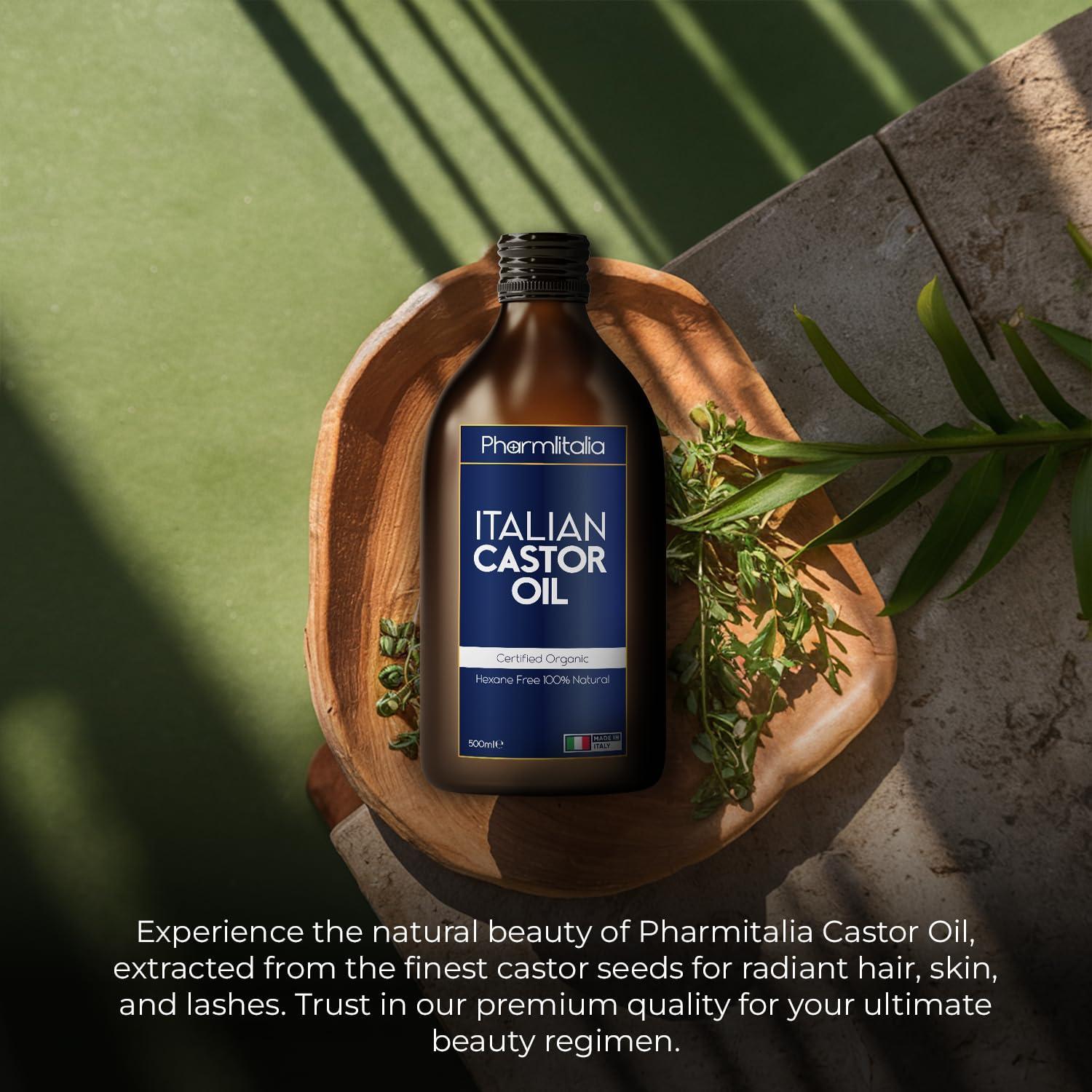 Cold Pressed Organic Castor Oil Hexane Free   500ml Pure Castor Oil for Hair Growth Eyelashes Skin Care and Nails   Promotes Growth Strengthens & Conditions   100% Organic Golden Castor Oil