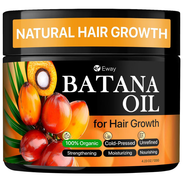 Eway Pure Batana Oil for Hair Growth Dr Sebi Organic – 100% Raw Batana Oil for Hair Growth with a Nourishing Formula to Shine for Both Women & Men