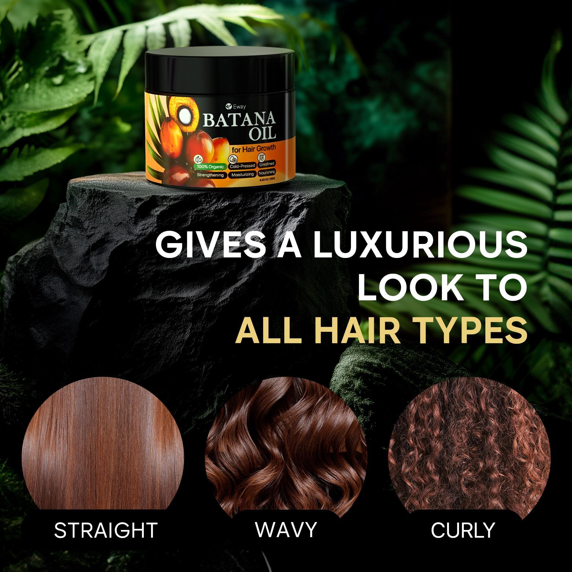 Eway Pure Batana Oil for Hair Growth Dr Sebi Organic – 100% Raw Batana Oil for Hair Growth with a Nourishing Formula to Shine for Both Women & Men