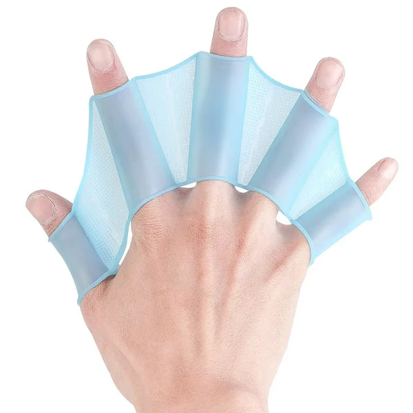 Silicone Swimming Fins Flipper Men Women Child Swim Pool Sport Professional Training Finger Hand Webbed Gloves Paddles Equipment
